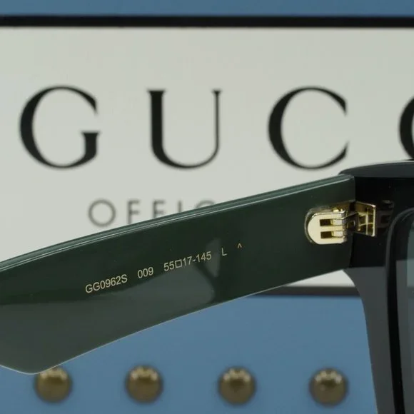 NEW GUCCI GG0962S 009 BLACK GREY SUNGLASSES - Picture 6 of 10